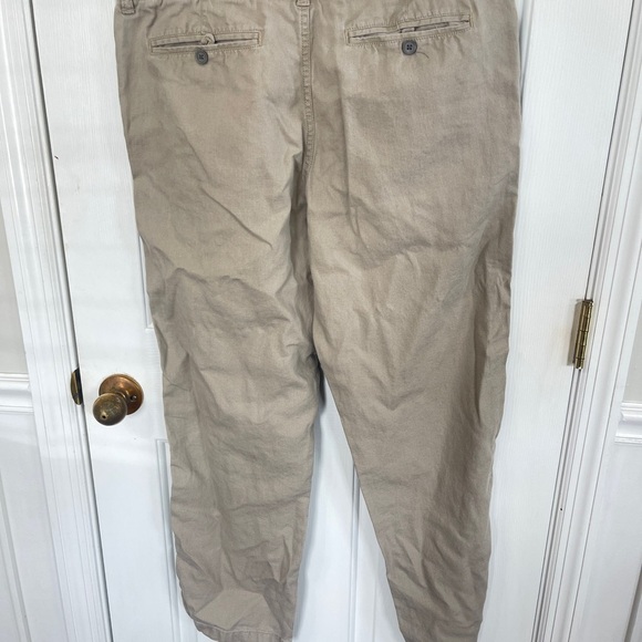 Marc Anthony Linen Pants Men 34X30 Beige Khakis Chinos Slacks Trousers Beach - Picture 5 of 7